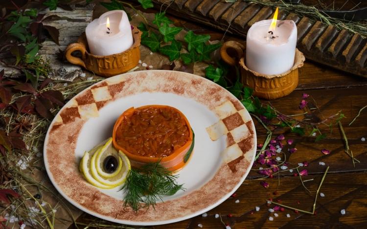 Pike Meat with vegetable marinade coating image