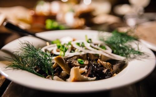Pskov “spicy” Porcini mushrooms  with onion photo Pskov “spicy” Porcini mushrooms  with onion image