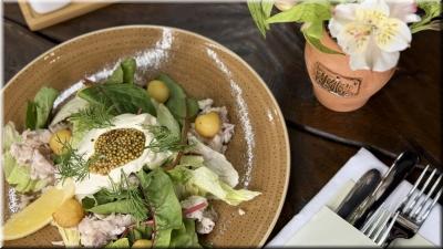 Салат с копченым лещом картинка