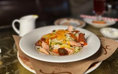 Salad with smoked Salmon photo Salad with smoked Salmon image