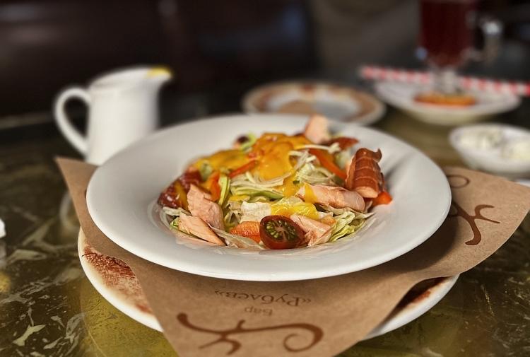 Salad with smoked Salmon photo Salad with smoked Salmon image