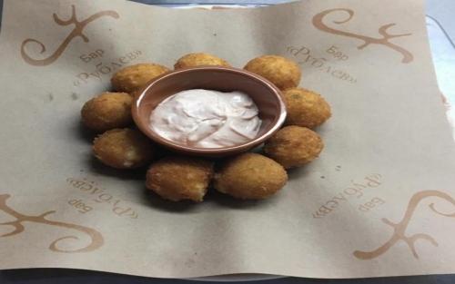 Fried cheese balls photo Fried cheese balls image